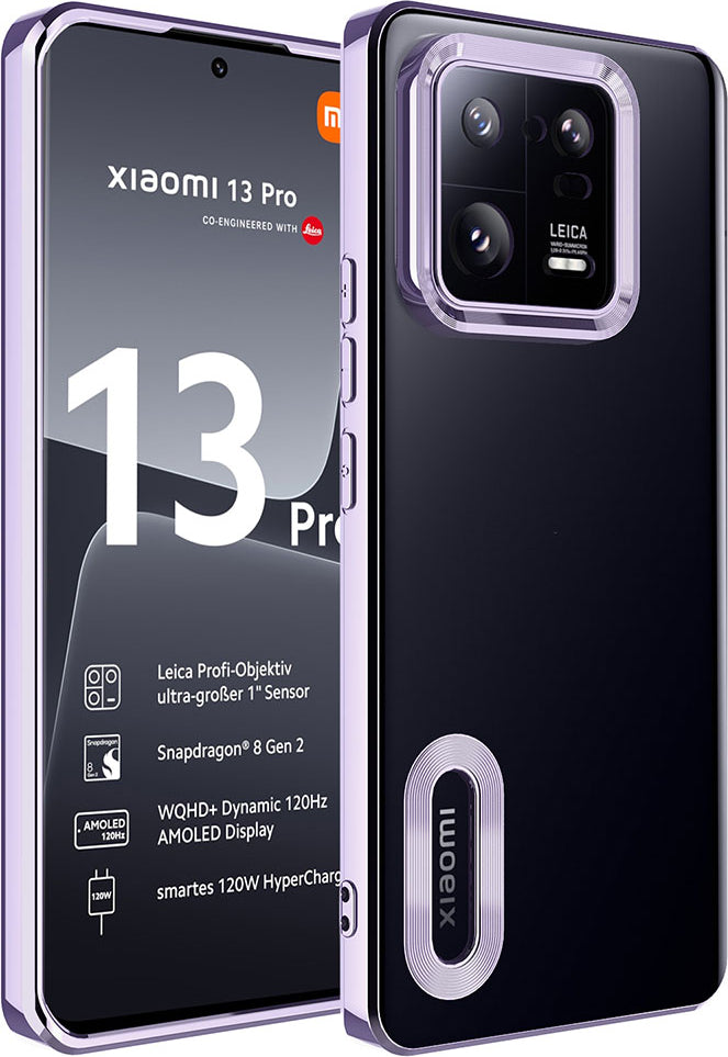 Xiaomi Mi 13 Pro Kılıf Kamera Korumalı Logo Gösteren Mnc Omega Kapak-Lila
