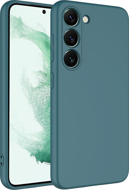 Galaxy S23 Plus Kılıf Mnc Mara Laaakan Kapak-Koyu Yeşil