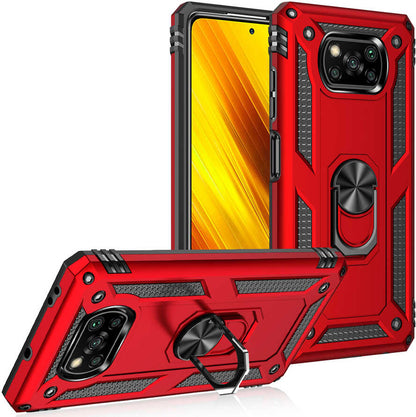 Xiaomi Poco X3 Kılıf Mnc Vega Kapak-Kırmızı
