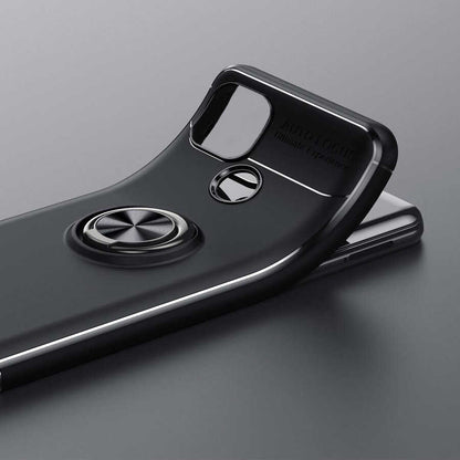 Realme C21 Kılıf Mnc Ravel Silikon Kapak-Siyah-Mavi