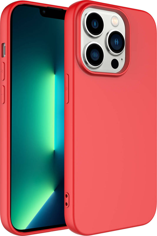 Apple iPhone 14 Pro Kılıf Mnc Lsr Laaakan Kapak-Kırmızı