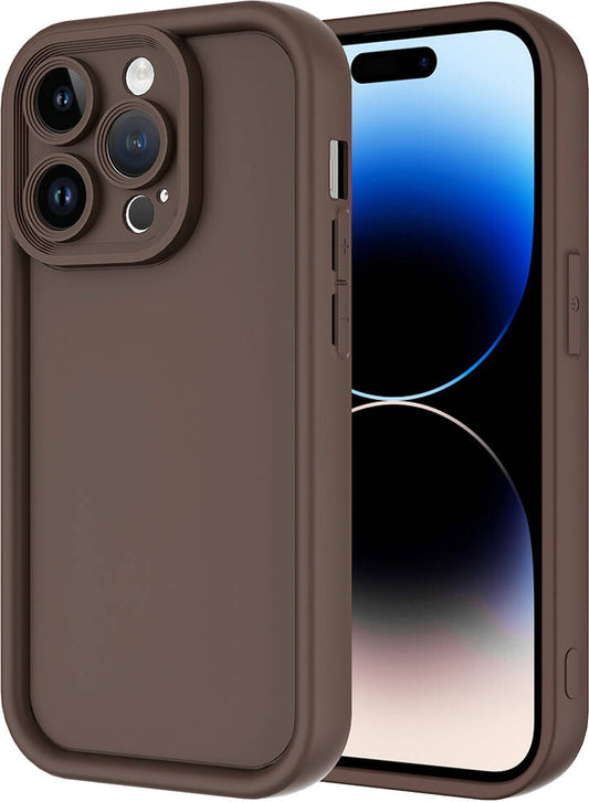 Apple iPhone 14 Pro Max Kılıf Kamera Korumalı Mnc Ananas Kapak-Kahverengi