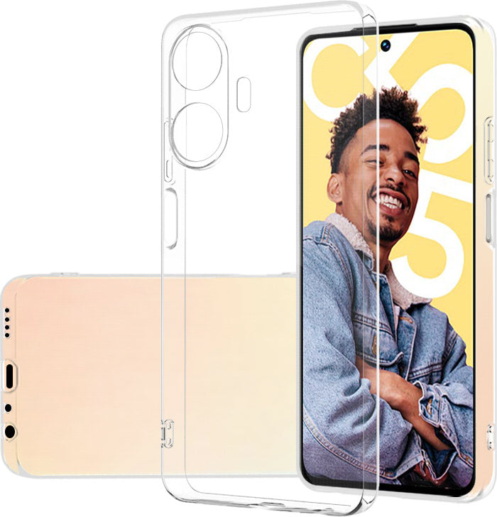 Realme C55 Kılıf Mnc Süper Silikon Kapak-Renksiz