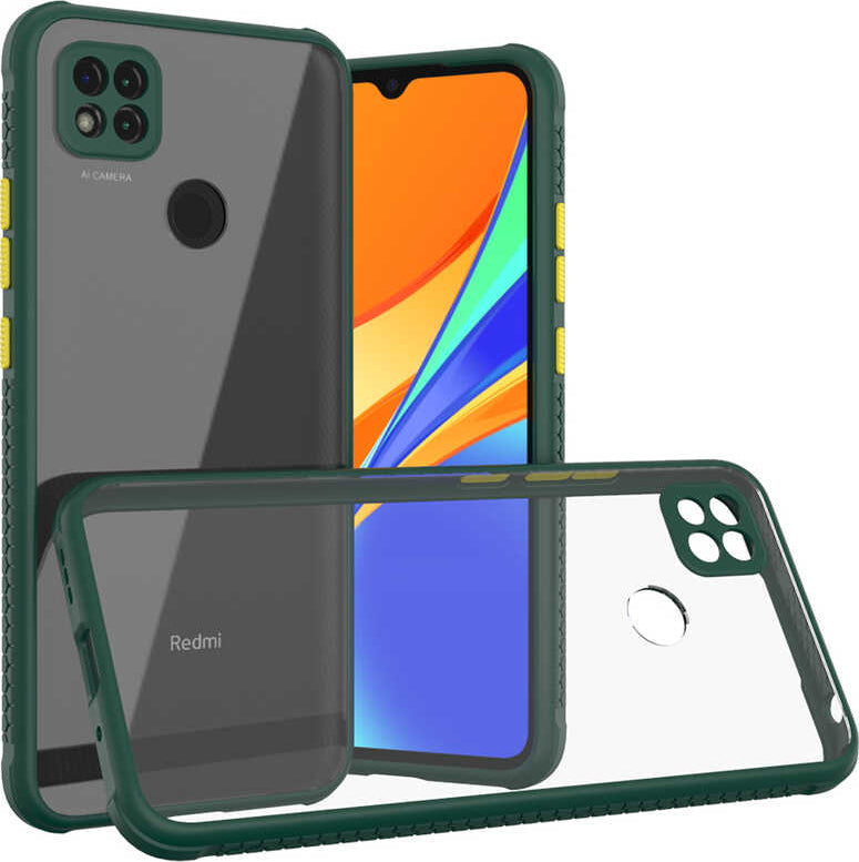 Xiaomi Redmi 9c Kılıf mnc Kaff Kapak-Koyu Yeşil