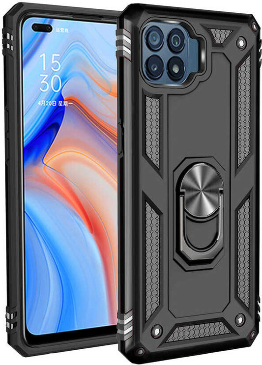 Oppo Reno 4 Lite Kılıf Mnc Vega Kapak-Siyah