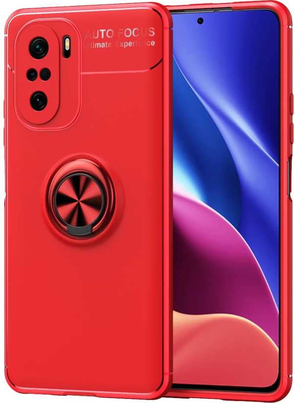 Xiaomi Mi 11i Kılıf Mnc Ravel Silikon Kapak-Kırmızı