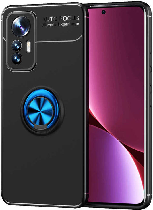 Xiaomi Xiaomi 12 Lite Kılıf Mnc Ravel Silikon Kapak-Siyah-Mavi