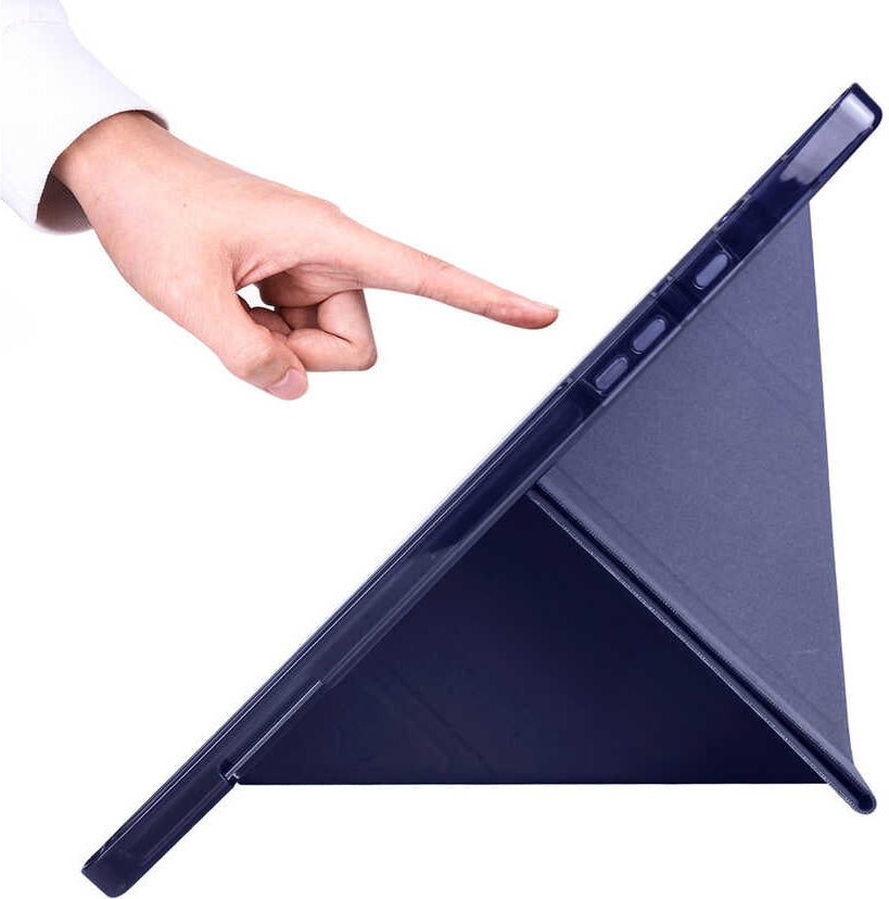 Galaxy Tab A8 10.5 SM-X200 (2021) Kılıf  Uyumlu Mnc Tri Folding Kalem Bölmeli Standlı Kılıf-Mor