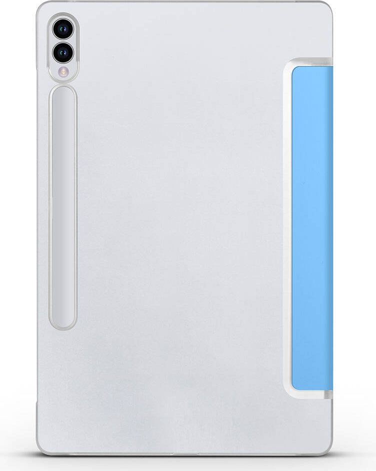 Galaxy Tab S9 Fe Plus Uyumlu Mnc Smart Cover Standlı 1-1 Kılıf-Gri