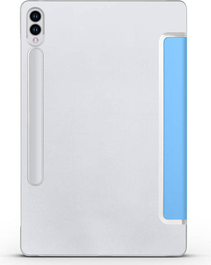 Galaxy Tab S9 Fe Plus Uyumlu Mnc Smart Cover Standlı 1-1 Kılıf-Gri
