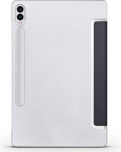 Galaxy Tab S9 Fe Plus Uyumlu Mnc Smart Cover Standlı 1-1 Kılıf-Gri