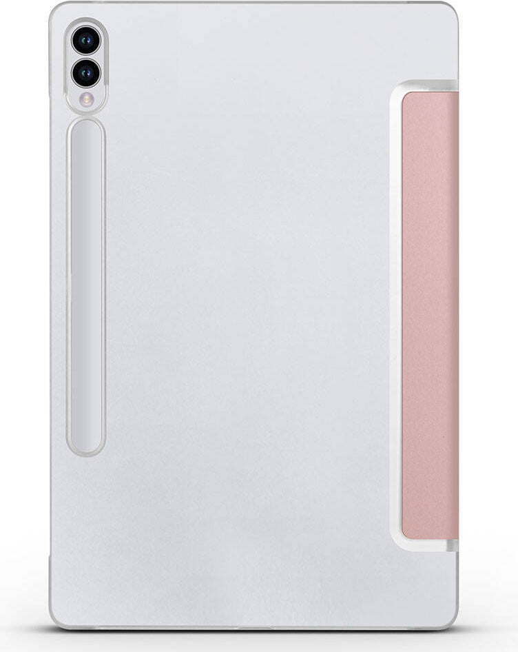 Galaxy Tab S9 Fe Plus Uyumlu Mnc Smart Cover Standlı 1-1 Kılıf-Gri