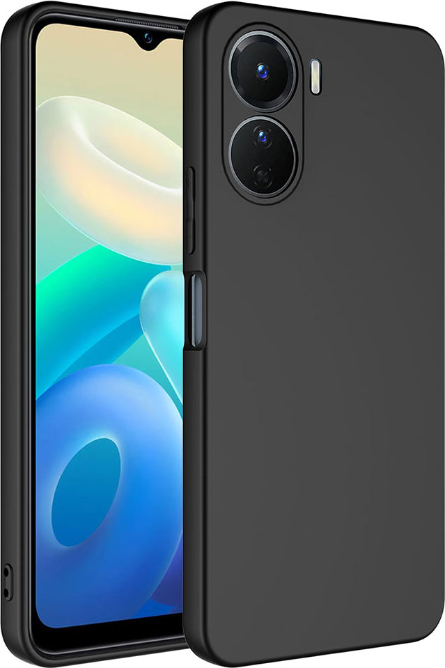 Vivo Y16 Kılıf Mnc Mara Laaakan Kapak-Siyah