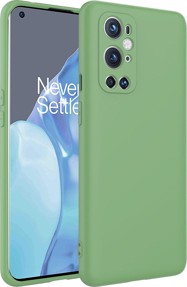 One Plus 9 Pro Kılıf Mnc Mara Laaakan Kapak-Açık Yeşil