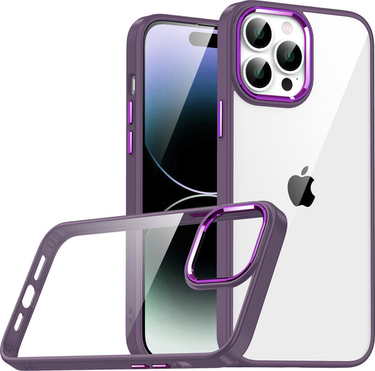 Apple iPhone 14 Pro Max Kılıf Mnc Flora Kapak-Derin Mor