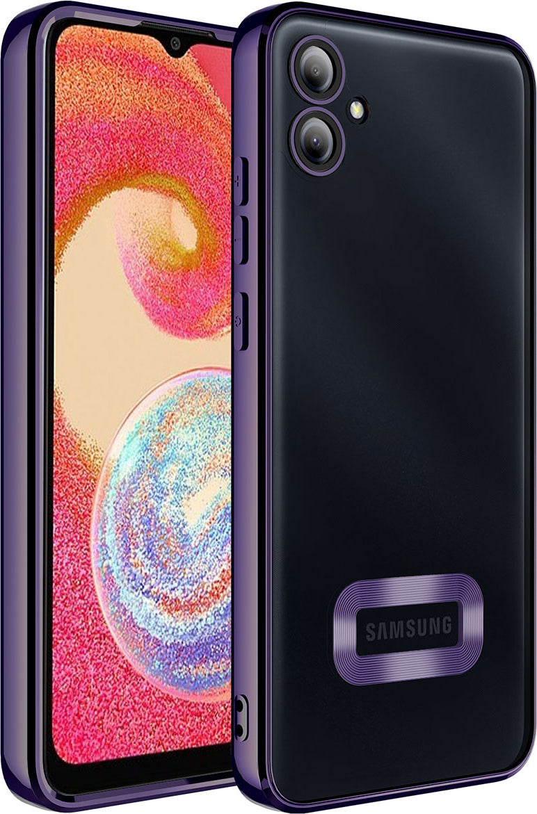 Galaxy A04E Kılıf Kamera Korumalı Logo Gösteren Mnc Omega Kapak-Derin Mor