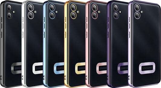 Galaxy A04E Kılıf Kamera Korumalı Logo Gösteren Mnc Omega Kapak-Derin Mor
