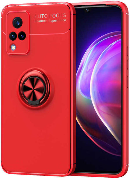 Vivo V21 Kılıf Mnc Ravel Silikon Kapak-Kırmızı