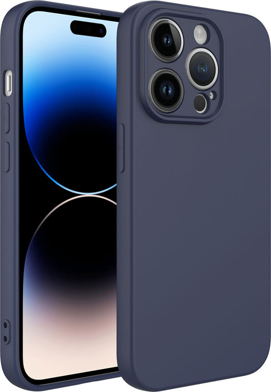 Apple iPhone 14 Pro Kılıf Mnc Kamera Korumalı Mara Laaakan Kapak-Lacivert