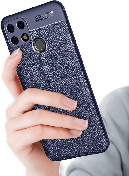 Oppo A15S Kılıf Mnc Niss Silikon Kapak-Kırmızı