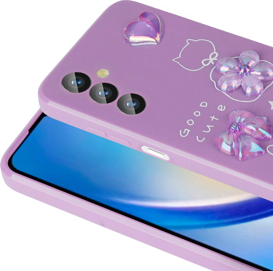 Galaxy A23 4g Kılıf Kabartma Figürlü Parlak Mnc Toys Silikon Kapak-Açık Yeşil