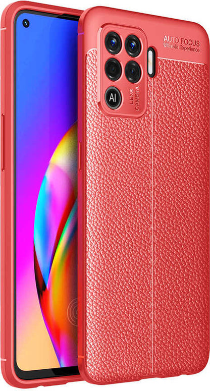 Oppo Reno 5 Lite Kılıf Mnc Niss Silikon Kapak-Kırmızı