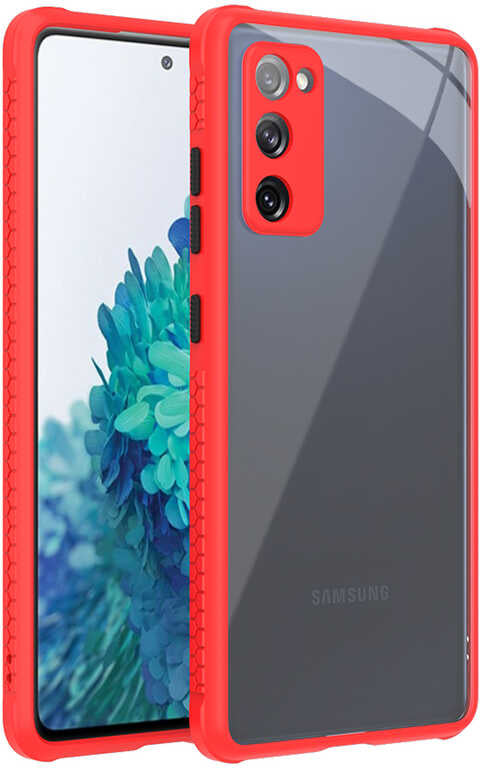 Galaxy S20 Fe Kılıf mnc Kaff Kapak-Kırmızı