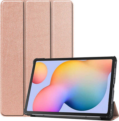 Lenovo Tab P11 Pro 11.2" 2.nesil  Uyumlu Mnc Smart Cover Standlı 1-1 Kılıf-Rose Gold