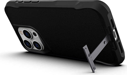 Apple iPhone 15 Pro Kılıf Mnc Airbag Kenarlı T-Max Mat Standlı Kapak-Lacivert