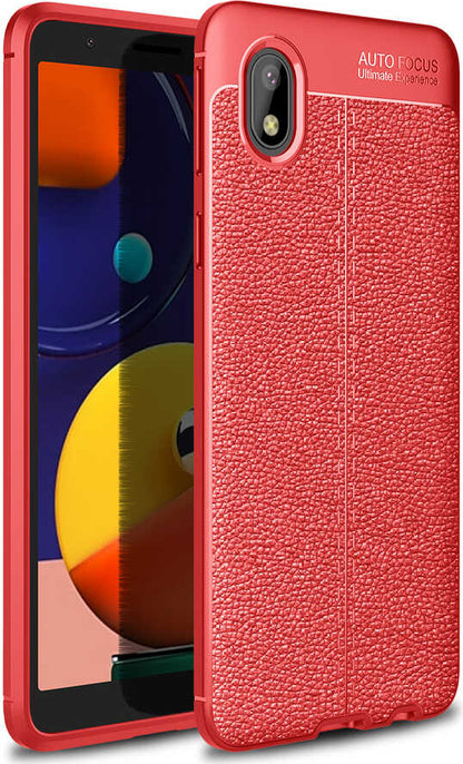 Galaxy A01 Core Kılıf Mnc Niss Silikon Kapak-Kırmızı