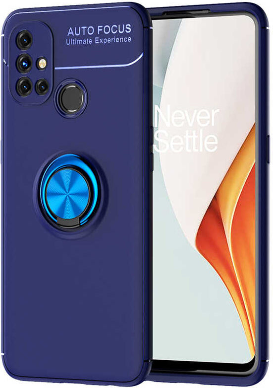 One Plus Nord N10 5g Kılıf Mnc Ravel Silikon Kapak-Mavi