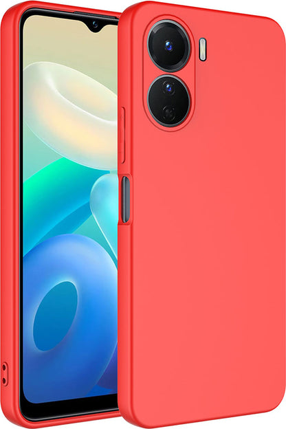 Vivo Y16 Kılıf Mnc Mara Laaakan Kapak-Kırmızı