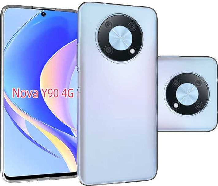 Huawei Nova Y90 Kılıf Mnc Süper Silikon Kapak-Renksiz