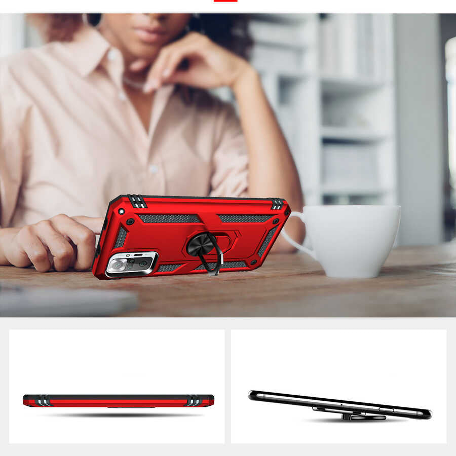 Xiaomi Redmi Note 10 Pro Kılıf Mnc Vega Kapak-Mavi