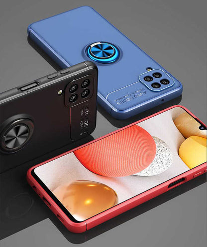 Galaxy M12 Kılıf Mnc Ravel Silikon Kapak-Kırmızı