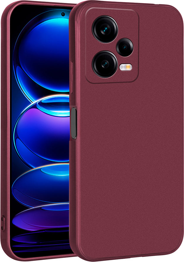Xiaomi Redmi Note 12 Pro 5g Kılıf Mnc Premier Silikon Kapak-Mürdüm