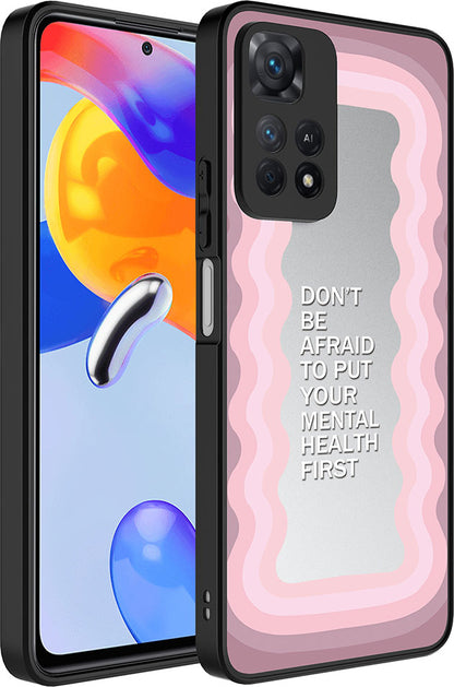 Xiaomi Redmi Note 11 Pro 5g Kılıf Aynalı Desenli Kamera Korumalı Parlak Mnc Mirror Kapak-Ayna