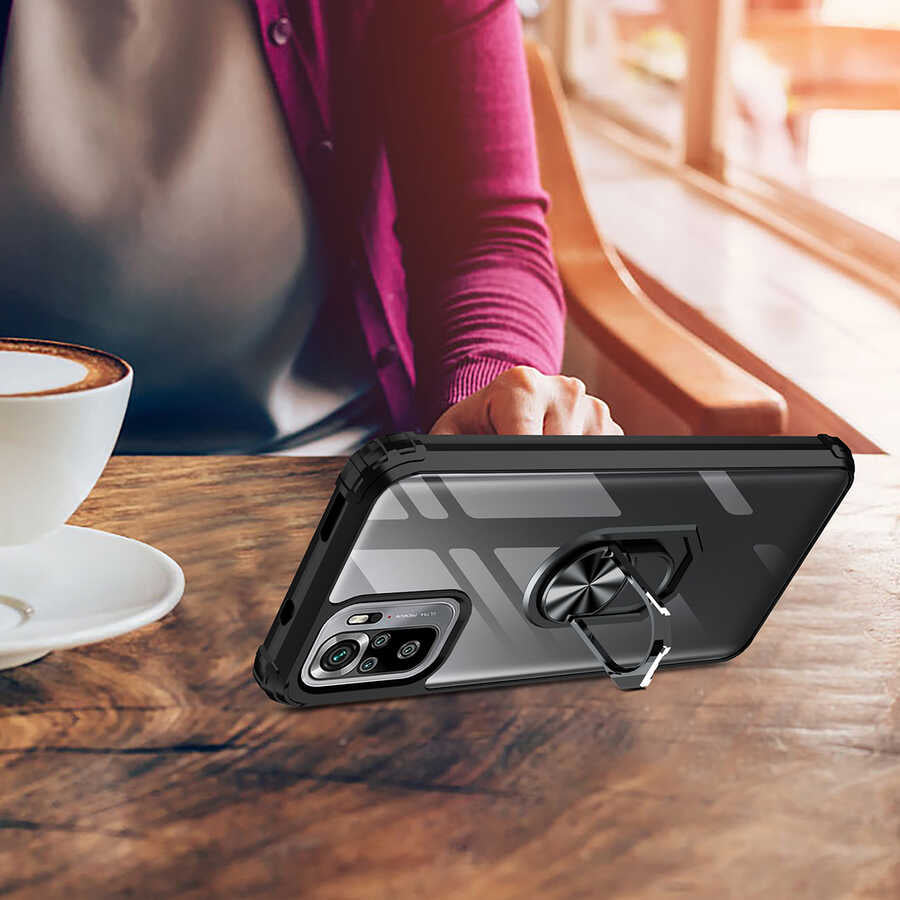 Xiaomi Poco M5S Kılıf Mnc Mola Kapak-Kırmızı
