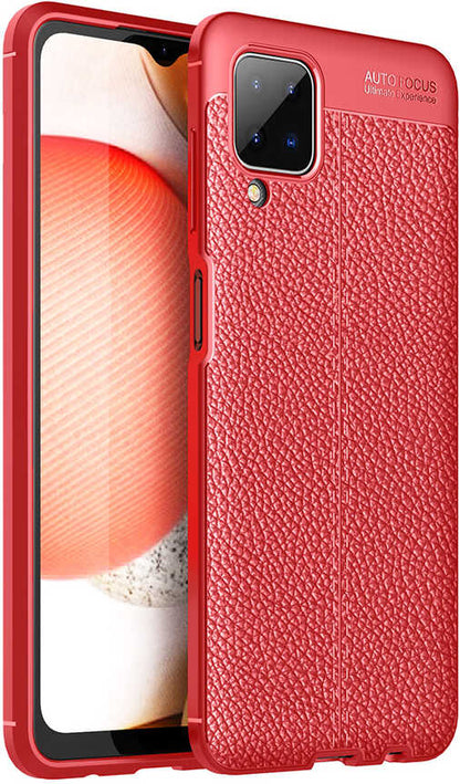 Galaxy A12 Kılıf Mnc Niss Silikon Kapak-Kırmızı