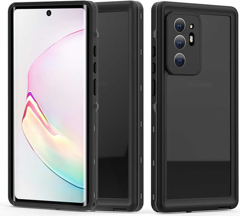 Galaxy Note 20 Ultra Kılıf 1-1 Su Geçirmez Kılıf-Siyah