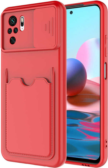 Xiaomi Redmi Note 10S Kılıf mnc Kartix Kapak-Kırmızı