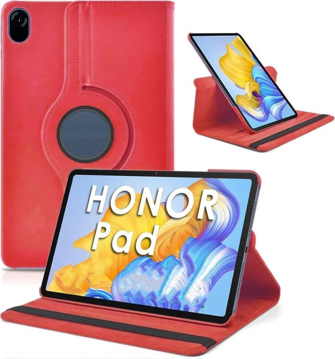 Huawei Honor Pad X9 11.5' Mnc Dönebilen Standlı Kılıf-Kırmızı