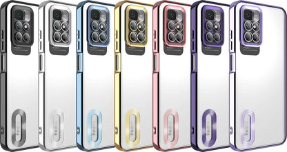 Xiaomi Redmi 10 Kılıf Kamera Korumalı Logo Gösteren Mnc Omega Kapak-Gümüş
