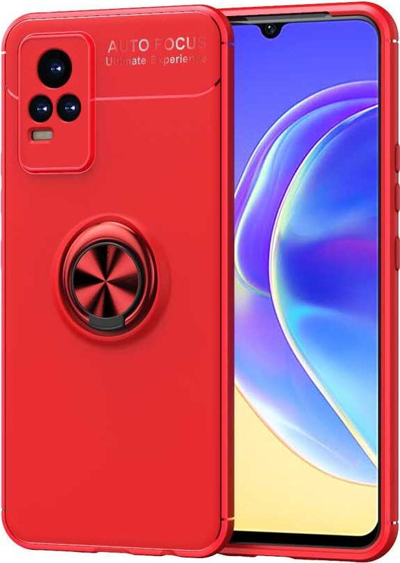 Vivo V21E Kılıf Mnc Ravel Silikon Kapak-Kırmızı