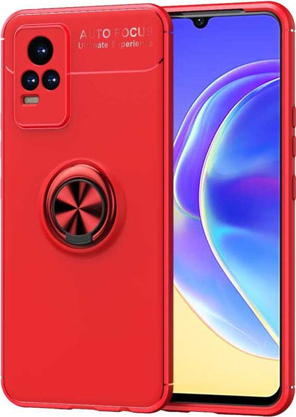 Vivo V21E Kılıf Mnc Ravel Silikon Kapak-Kırmızı