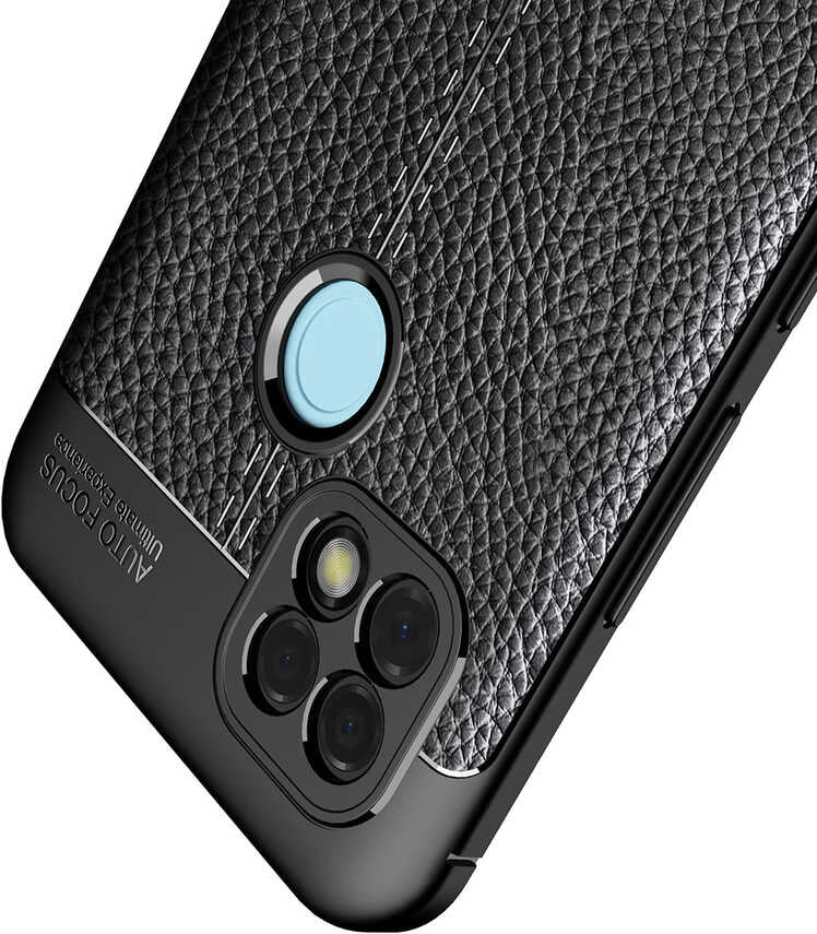Realme C21 Kılıf Mnc Niss Silikon Kapak-Siyah