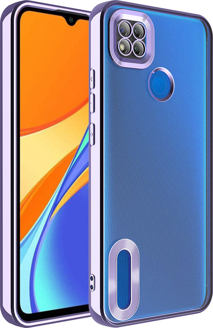 Xiaomi Redmi 9c Kılıf Kamera Korumalı Logo Gösteren Mnc Omega Kapak-Lila