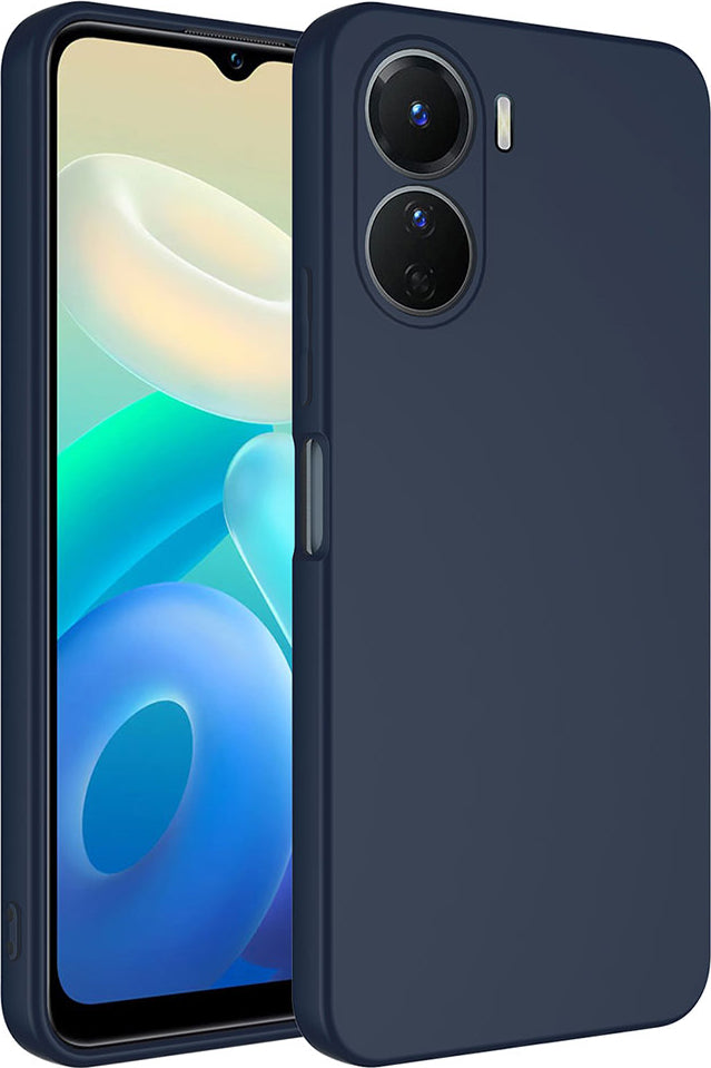 Vivo Y16 Kılıf Mnc Mara Laaakan Kapak-Lacivert