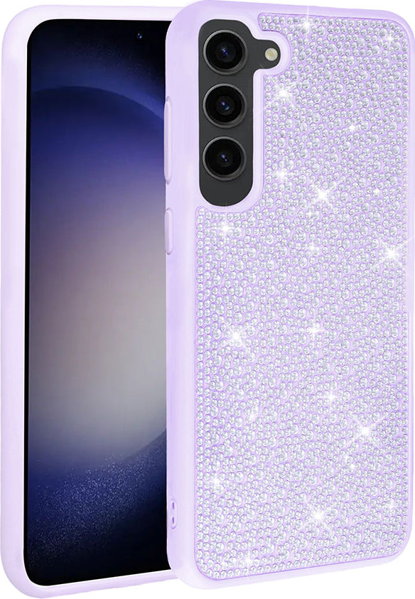 Galaxy S23 Plus Kılıf Parlak Taşlı Tasarım Mnc Ston Kapak-Lila