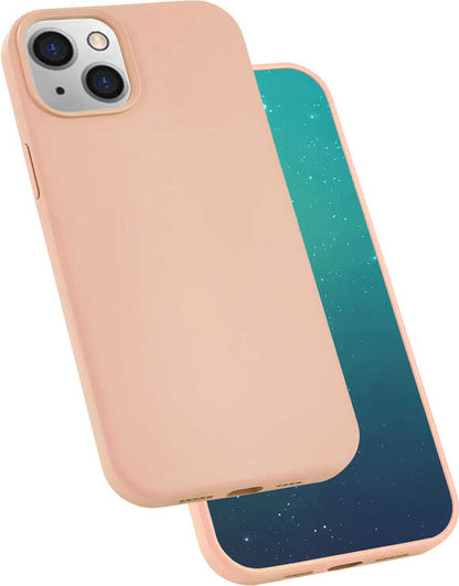 iPhone 13 Kılıf Mnc Silk Silikon-Pembe
